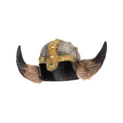 Afbeelding van FUNIDELIA Viking Helm Deluxe voor Mannen Bruin