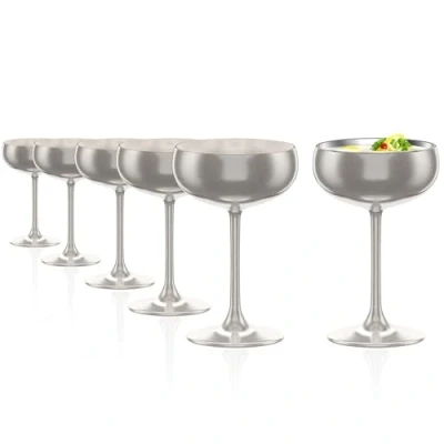 Afbeelding van Stölzle Lausitz Elements Set van 6 champagneglazen hoogwaardig kristal, 200 ml, vaatwasmachinebestendig