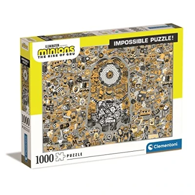 Afbeelding van Clementoni 2 1000 stukjes, entertainment voor volwassenen gemaakt in Italië el. Onmogelijk Minions puzzel, 39554