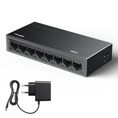 Afbeelding van UGREEN Gigabit Ethernet Switch 8 poorten RJ45 Hub Netwerk Splitter 10 100 1000 Mbps Multiprise Ideaal voor Kantoor en Thuis Plug Play Compatibel met PC Router TV Camera