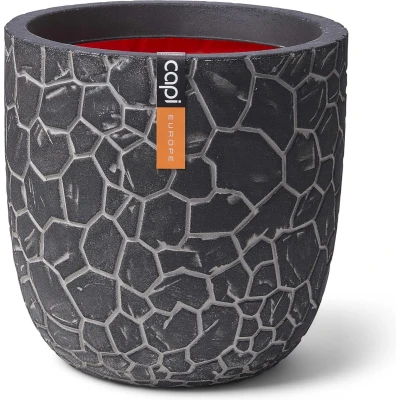 Afbeelding van Bloempot Clay bolvormig 43x41 cm antracietkleurig