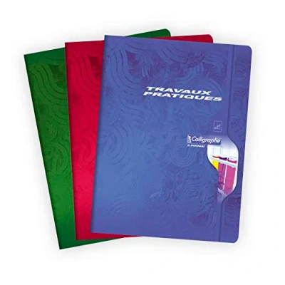 Afbeelding van Clairefontaine 7600C Calligraphe notitieboek, gevouwen, gebonden, 48 vellen, 24 x 32 cm, papier, 70 g/m², offset omslag, willekeurige kleurkeuze