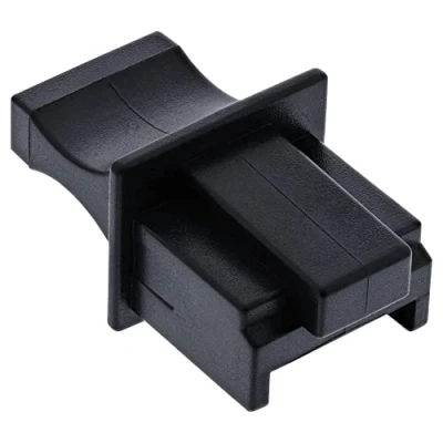 Afbeelding van RJ45 (m) afsluitcovers voor (v) poorten met platte greep 10 stuks / zwart