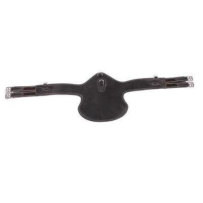 Image de Horka Sangle avec Protection de Ventre Cuir Noir/Argent 115cm