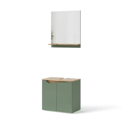 Afbeelding van Vicco Badkamermeubelset Marelle, Groen/Kunstzinnig, 2 delen