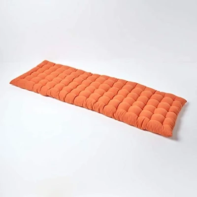 Afbeelding van Homescapes 3 zits bankkussen oranje 100% katoen