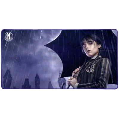 Afbeelding van Wednesday XXL muismat 90cm x 47xm thuiswerken en gaming