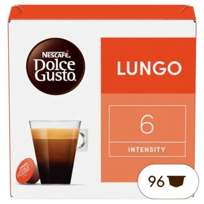Image de Nescafé Dolce Gusto Lungo Café 96 Capsules (6 boîtes x 16)