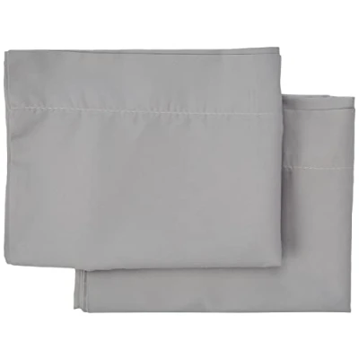 Afbeelding van Todocama Set van 2 kussenslopen microvezel, ultrazacht, hypoallergeen, met kussenslopen, 120 x 40 cm, lichtgrijs