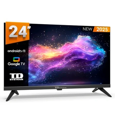 Afbeelding van TD Systems Smart tv 24 inch, Google TV, TNT HD Android 11, model 2025, met 2 jaar garantie PRIME24K20GLE