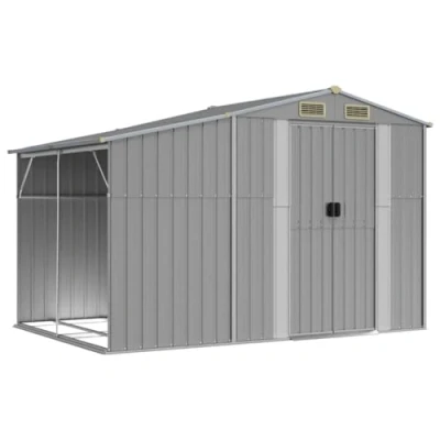 Afbeelding van vidaXL Tuinschuur 277x192,5x179 cm gegalvaniseerd staal grijs