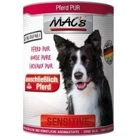 Afbeelding van MAC’s Hondenvoer Natvoer Blik Mono Sensitive Paard 6 x 400g