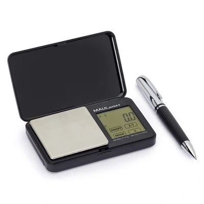 Image de Maul taschenwaage maulpocket ii, tragkraft 500 g, schwarz batteriebetrieb, inkl. 2 x 1,5 v microbatterien (aaa), teilung 0,1 g