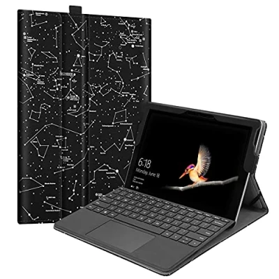 Afbeelding van Fintie Premium PU lederen beschermhoes voor Microsoft Surface Go 3 (2021) / (2020) (2018) 10 inch tablet met meerdere kijkhoeken, compatibel hoesmodellen, sterrenbeeld