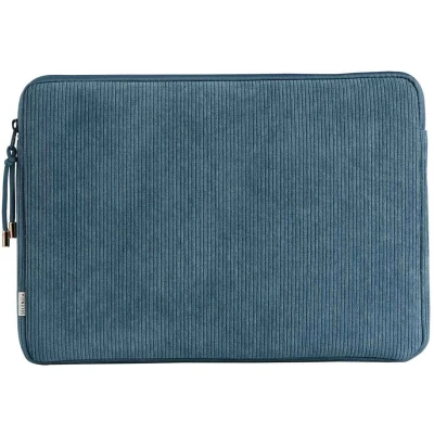 Afbeelding van Selencia Corduroy Laptop Sleeve Hoes geschikt voor 13 / 13.3 13.6 14 14.2 inch Slate Blue