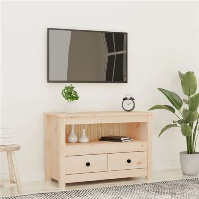 Afbeelding van Tv meubel 79x35x52 cm massief grenenhout