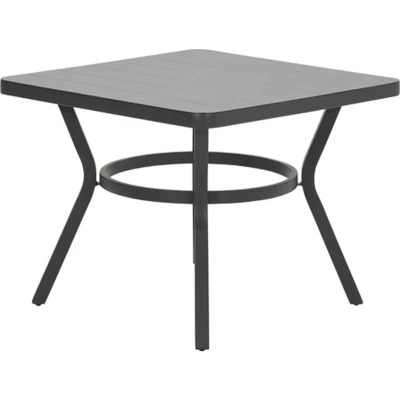 Afbeelding van Douglas dining tafel 90x90xH71 carbon black Aluminium Garden Impressions