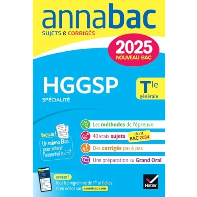 Afbeelding van ANNABAC 2025 HGGSP TLE GENERALE (SPECIALITE)
