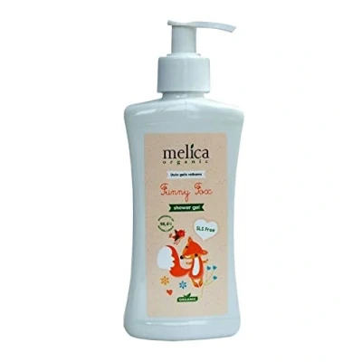 Afbeelding van MELICA ORGANIC Biologisch 98,4% Natuurlijke BABY DOUCHEGEL &quot;FUNNY FOX&quot; zonder parabenen, SLS, SLES met pompje 300ml