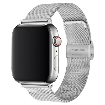 Afbeelding van Apple Watch Milanese Loop bandje Zilver Geschikt voor 38mm / 40mm 41mm