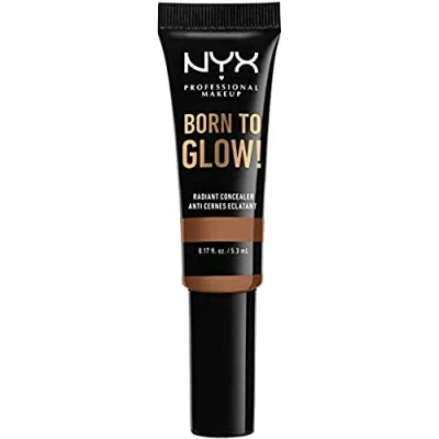 Afbeelding van NYX Professional Makeup Concealer Born to Glow, Verlichte blik, Vermindering van donkere kringen, highlighter en concealer, veganistische formule, kleur: mahonie