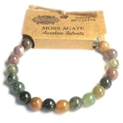 Image de Bracelet de Puissance Agate Mousse Réveille les Talents