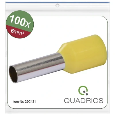 Afbeelding van Quadrios 22C431 Adereindhulzen 6 mm² Deels geïsoleerd Geel 1 set(s)