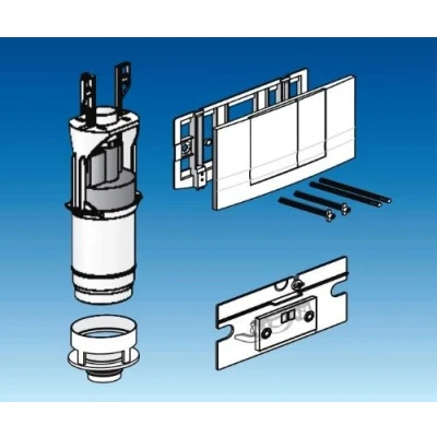 Afbeelding van Friatec Friabloc F100 naar F102 toiletopbouwset, 2 hoeveelheden, wit