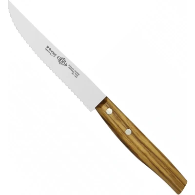 Afbeelding van Eikaso Solingen Steakmes met Gekarteld Lemmet 12 cm Olijfhouten Heft