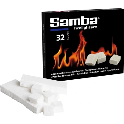 Afbeelding van Samba Aanmaakblokjes Wit Kerosine 896 Stuks Omdoos