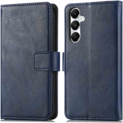 Afbeelding van imoshion Hoesje Geschikt voor Samsung Galaxy A16 (5G) Met Pasjeshouder Luxe Bookcase Donkerblauw