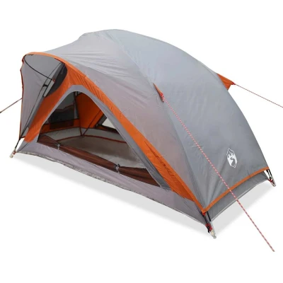 Afbeelding van Tent 1 persoons waterdicht grijs en oranje