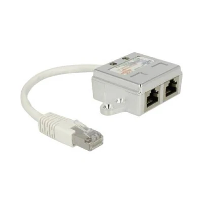 Image de Delock RJ45 réseau informatique Adaptateur CAT 5 [1x mâle 2x femelle] 15.00 cm blanc