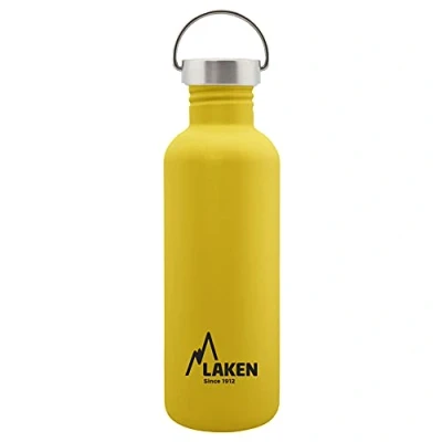 Afbeelding van RVS fles Basic Steel Bottle 1L S/S Cap Geel