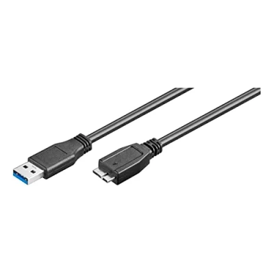Afbeelding van Ewent USB kabel micro type B (M) naar A 3.0 1 m gevormd zwart