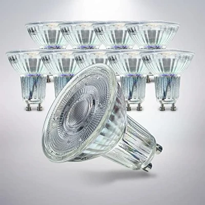 Afbeelding van B.K.Licht LED Lichtbron set van 10 met GU10 5W 3.000K warm wit licht lampjes lampen reflectorlamp