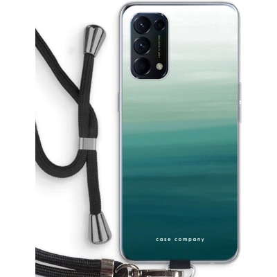 Afbeelding van Case Company® hoesje met Koord geschikt voor Oppo Find X3 Lite Ocean Telefoonhoesje Zwart Bescherming aan alle Kanten en Over de Schermrand
