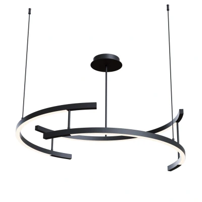 Afbeelding van Maytoni Hanglamp Line Zwart Ø83