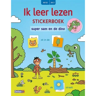 Image de Ik leer lezen Stickerboek Super Sam en de dino (AVI E3 / AVI 2)