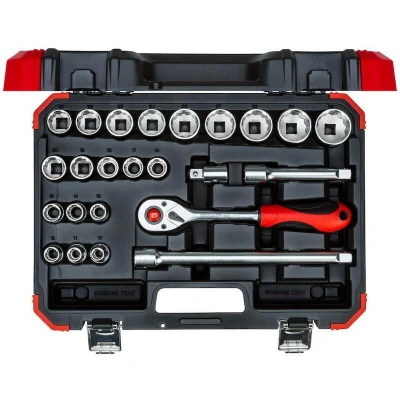 Image de GEDORE RED R69013024 jeu de clés à douilles 1/2&quot;, 12 côtés 10 32 mm 24 pièces 3300056