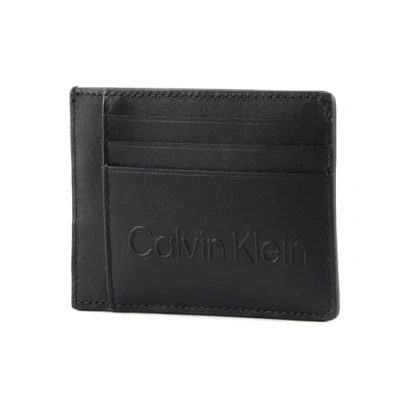 Afbeelding van Calvin Klein Elegante Zwarte Polyethyleen Kaartenhouder