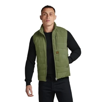 Image de G STAR RAW Veste de fond teint pour homme, Vert (sage D24277 D518 724), L