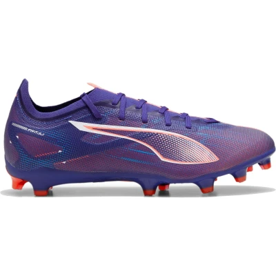 Afbeelding van Puma Ultra 5 Match FG/AG Voetbalschoenen met kunststof noppen, Heren, Maat: 48.5, Lapis lazuli/white/sunset glow Kunststof/ textiel