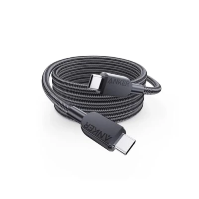 Afbeelding van Anker USB C naar kabel 240 W (180 cm), snellaadkabel, compatibel met iPhone 15, MacBook Pro 2020, iPad Air 4, Samsung Galaxy S23+/S23 Ultra, Pixel (gevlochten, 2.0)