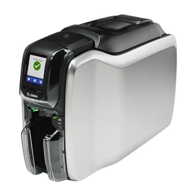 Image de Zebra ZC300 Imprimante cartes plastiques couleur sublimation thermique/transfert thermique CR 80 Card (85.6 x 54 mm) 300 ppp jusqu&#039;à 900 cartes/heure (mono) / 200 (couleur) capacité : 100 USB 2.0, LAN