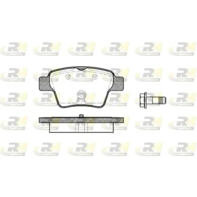 Afbeelding van ROADHOUSE 21138.00 Remblokkenset Achteras Met schroeven, kleeffolie toebehoren VOLKSWAGEN: GOLF 7, Sharan II, 6, SEAT: Leon II Hatchback