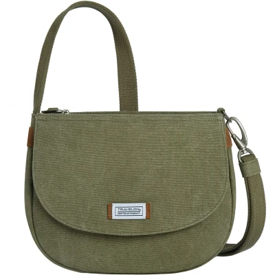 Afbeelding van Travelon Heritage Anti Diefstal Saddle Crossbody Tas Sage