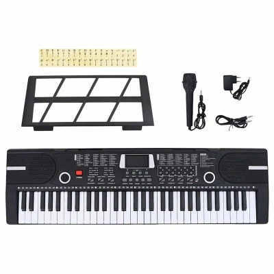 Afbeelding van 61 toetsen piano elektrisch keyboard met muziekstandaard