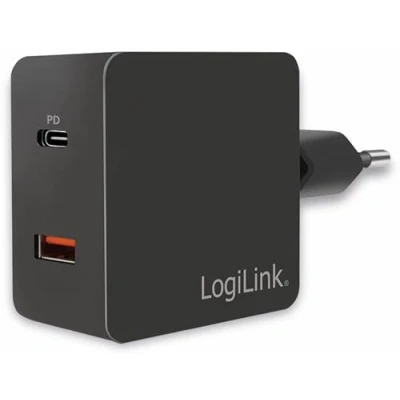 Afbeelding van LogiLink PA0220 USB oplader 18 W Binnen, Thuis Uitgangsstroom (max.) 3000 mA Aantal uitgangen: 2 x C bus (Power Delivery), A