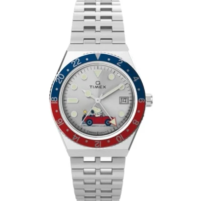 Afbeelding van Timex Peanuts Q TW2W83300 Horloge Staal Zilverkleurig Ø 38 mm